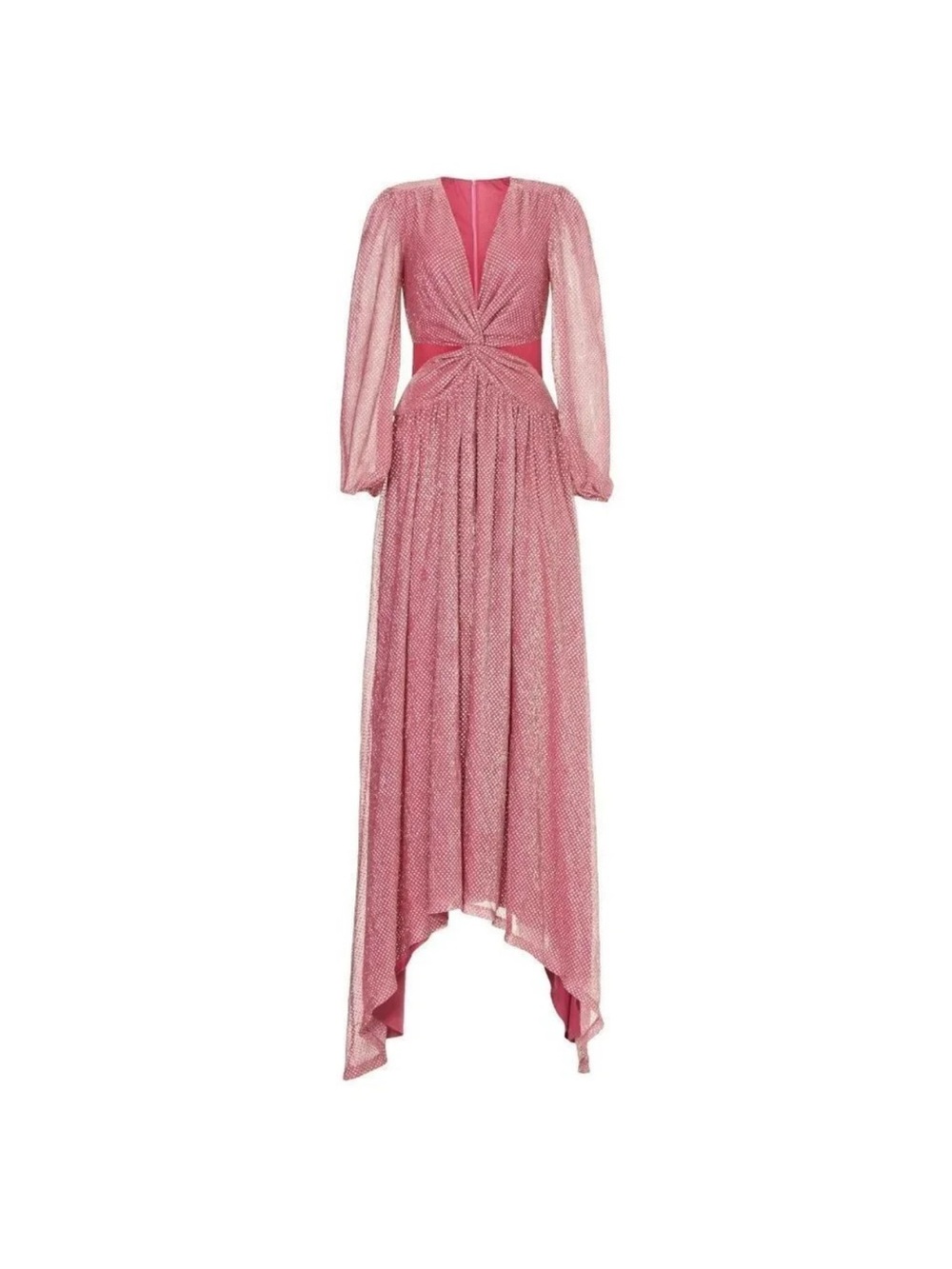 Ramy Brook Pink High-Low Twist-Front Maxi Dress - Picture 3 of 10